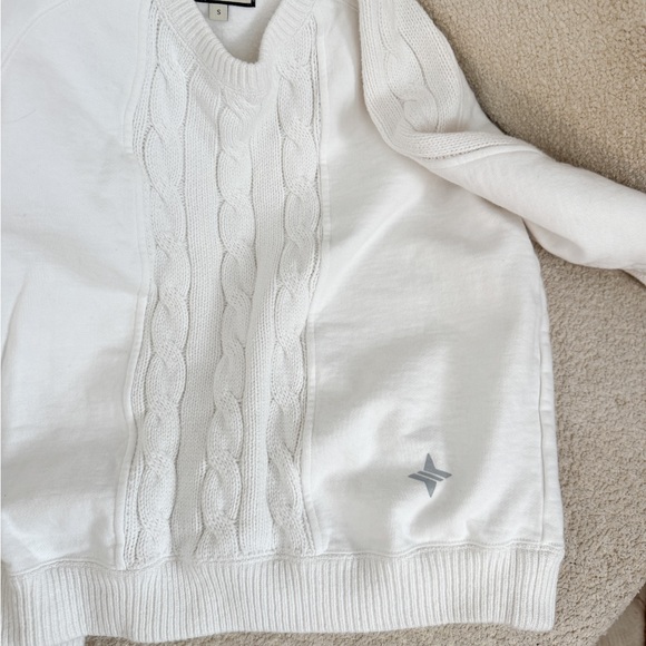 Tuckernuck White Cable Knit Reid Sweatshirt - Picture 10 of 12